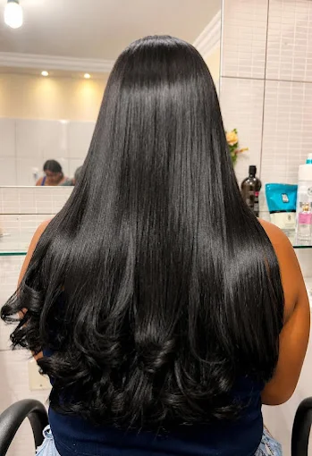 Cabelo tratado no estúdio